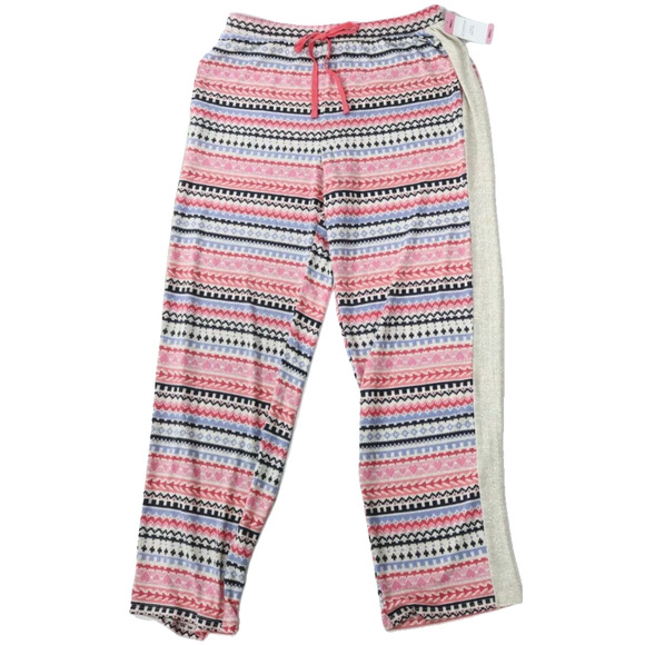 2 Pack Cuddl Duds Lounge Sleep Pants Pink Fair Isle Hearts Aztec Sweater Knit L - Picture 14 of 16